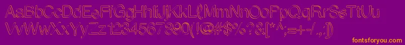 Trattopenlife Font – Orange Fonts on Purple Background