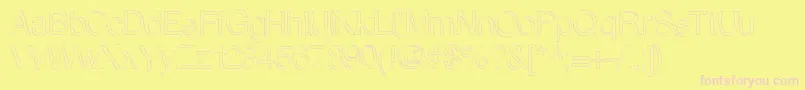 Trattopenlife Font – Pink Fonts on Yellow Background