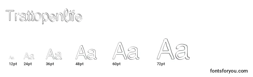 Trattopenlife Font Sizes