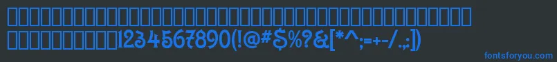 フォントConstaciaModern – 黒い背景に青い文字