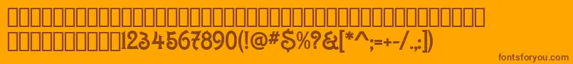 ConstaciaModern Font – Brown Fonts on Orange Background