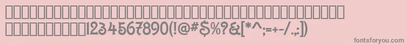 ConstaciaModern-fontti – harmaat kirjasimet vaaleanpunaisella taustalla