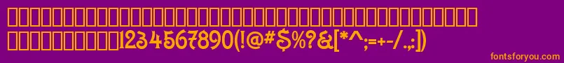 Шрифт ConstaciaModern – оранжевые шрифты на фиолетовом фоне