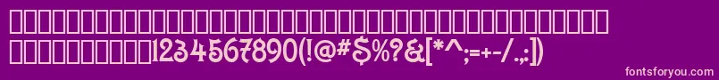 Шрифт ConstaciaModern – розовые шрифты на фиолетовом фоне