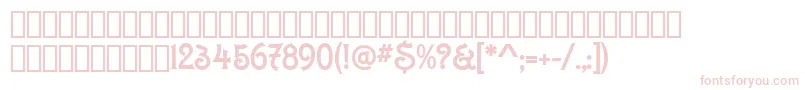 ConstaciaModern-fontti – vaaleanpunaiset fontit valkoisella taustalla