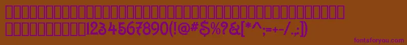 Шрифт ConstaciaModern – фиолетовые шрифты на коричневом фоне