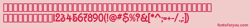 ConstaciaModern Font – Red Fonts on Pink Background