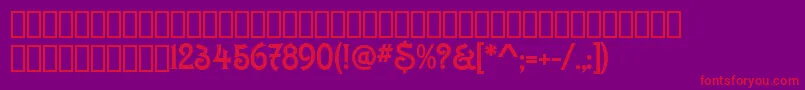 ConstaciaModern Font – Red Fonts on Purple Background