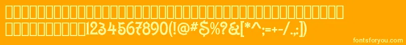 ConstaciaModern Font – Yellow Fonts on Orange Background