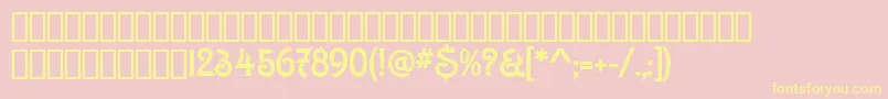 ConstaciaModern Font – Yellow Fonts on Pink Background