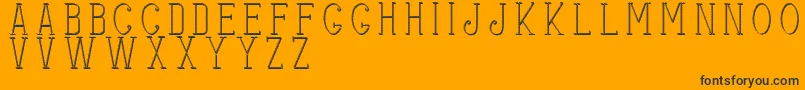 Stitchesshadow Font – Black Fonts on Orange Background