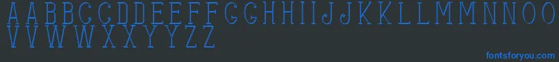 Stitchesshadow Font – Blue Fonts on Black Background