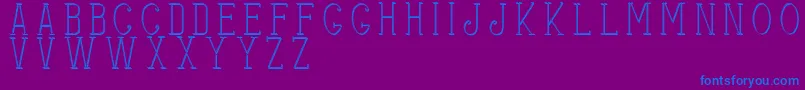 Stitchesshadow-Schriftart – Blaue Schriften auf violettem Hintergrund