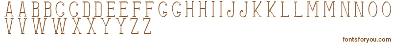 Stitchesshadow-fontti – ruskeat fontit valkoisella taustalla