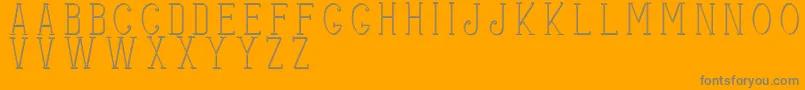 Stitchesshadow-Schriftart – Graue Schriften auf orangefarbenem Hintergrund