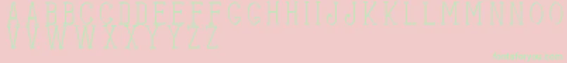 Stitchesshadow Font – Green Fonts on Pink Background