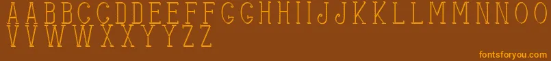 Stitchesshadow Font – Orange Fonts on Brown Background