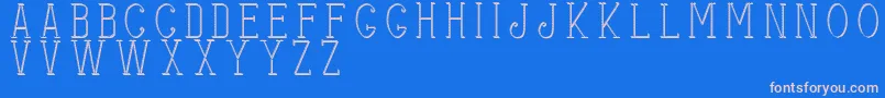 Fonte Stitchesshadow – fontes rosa em um fundo azul