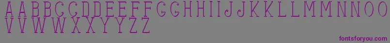 フォントStitchesshadow – 紫色のフォント、灰色の背景