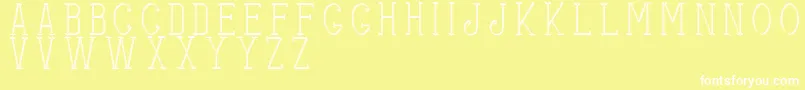 Stitchesshadow Font – White Fonts on Yellow Background