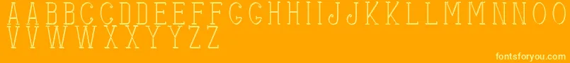 Stitchesshadow Font – Yellow Fonts on Orange Background