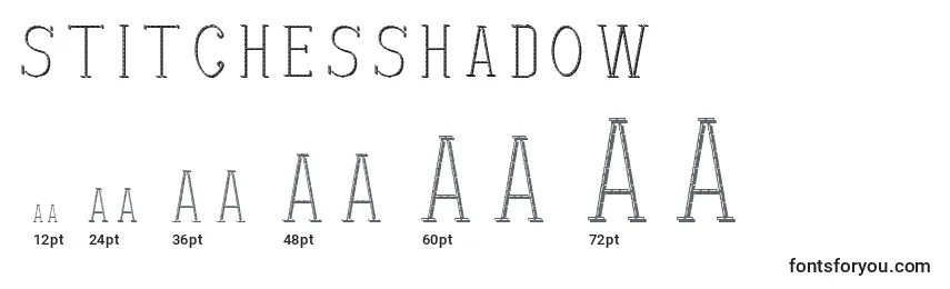 Stitchesshadow Font Sizes