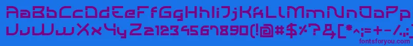 IndividigitalDemibold Font – Purple Fonts on Blue Background