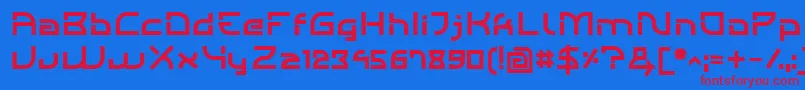 IndividigitalDemibold Font – Red Fonts on Blue Background
