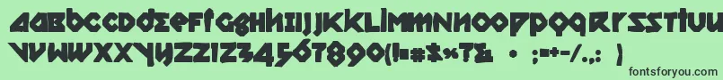 Relishgarglerink Font – Black Fonts on Green Background