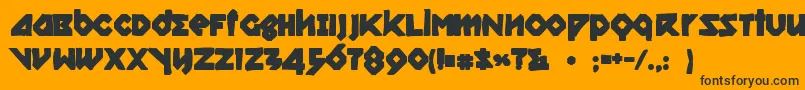 Relishgarglerink Font – Black Fonts on Orange Background