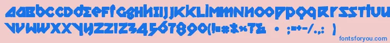 Relishgarglerink Font – Blue Fonts on Pink Background