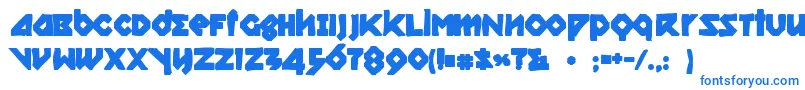 Шрифт Relishgarglerink – синие шрифты