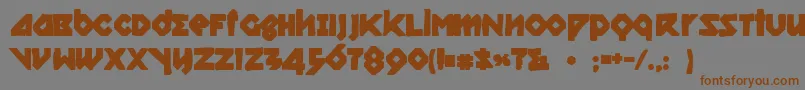 Relishgarglerink Font – Brown Fonts on Gray Background