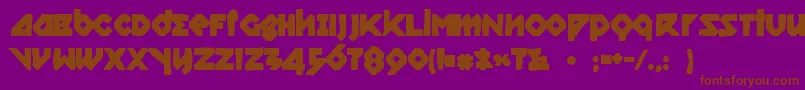 Relishgarglerink Font – Brown Fonts on Purple Background