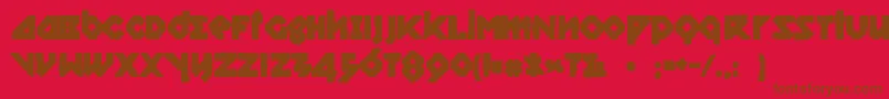 Relishgarglerink Font – Brown Fonts on Red Background