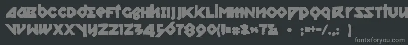 Relishgarglerink Font – Gray Fonts on Black Background
