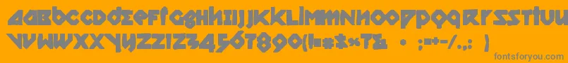 Relishgarglerink Font – Gray Fonts on Orange Background