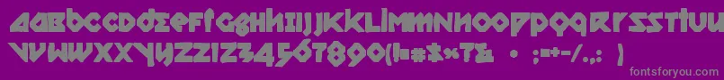 Relishgarglerink Font – Gray Fonts on Purple Background