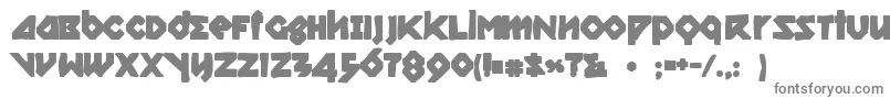 フォントRelishgarglerink – 白い背景に灰色の文字