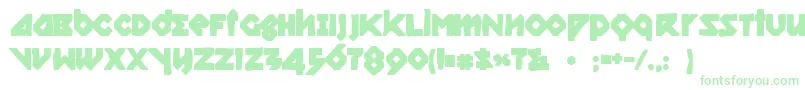 Relishgarglerink Font – Green Fonts on White Background