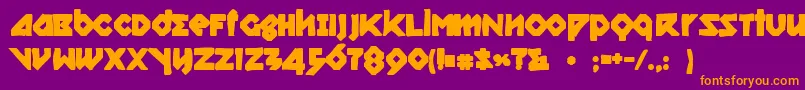 Relishgarglerink Font – Orange Fonts on Purple Background