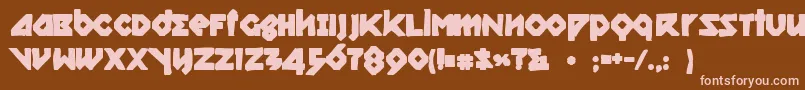 Relishgarglerink Font – Pink Fonts on Brown Background