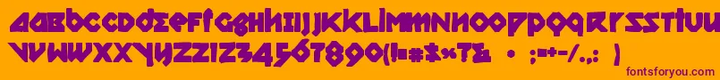 Relishgarglerink Font – Purple Fonts on Orange Background