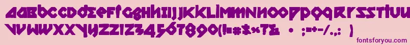 Relishgarglerink Font – Purple Fonts on Pink Background