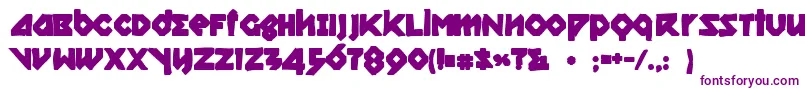 Шрифт Relishgarglerink – фиолетовые шрифты на белом фоне