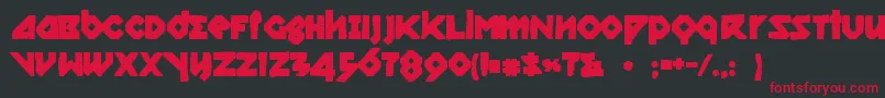 Relishgarglerink Font – Red Fonts on Black Background