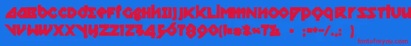Relishgarglerink Font – Red Fonts on Blue Background