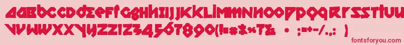 Relishgarglerink Font – Red Fonts on Pink Background