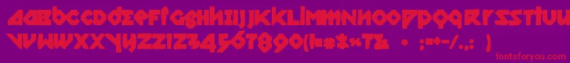 Relishgarglerink Font – Red Fonts on Purple Background