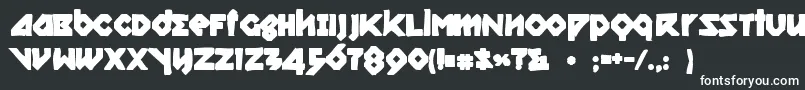 Relishgarglerink-fontti – valkoiset fontit